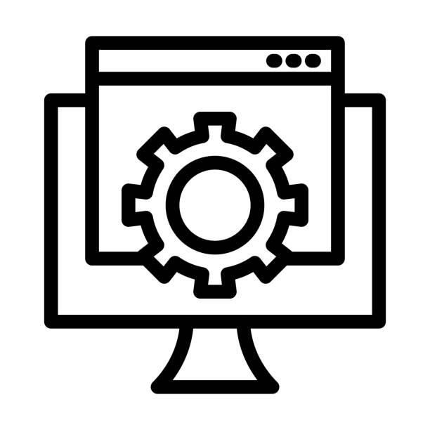 Software Development Vector Thick Line Icon For Personal And Commercial Use.